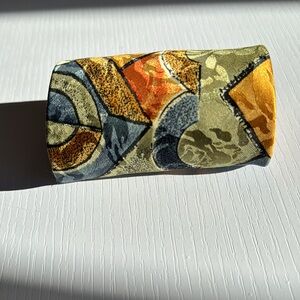 💯% silk men’s TIE Nother made in Italy.  abstract, blue sage, coral